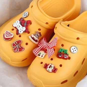 Crocs dodaci: cvjetni ukrasi i mašna za odvojivi gornji dio, kompatibilni sa sandalama, svakodnevnom obućom, radnom obućom i papučama