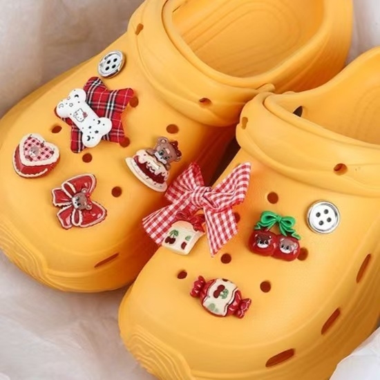 Crocs dodaci: cvjetni ukrasi i mašna za odvojivi gornji dio, kompatibilni sa sandalama, svakodnevnom obućom, radnom obućom i papučama