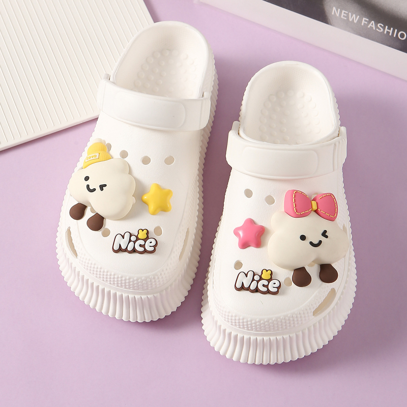 Otklonjivi ukras za cipele s rupicama Crocs stila – DIY privjesak s motivom „Cute Cloud Man“, model 001, pogodan za casual cipele, papuče, sve sezone.