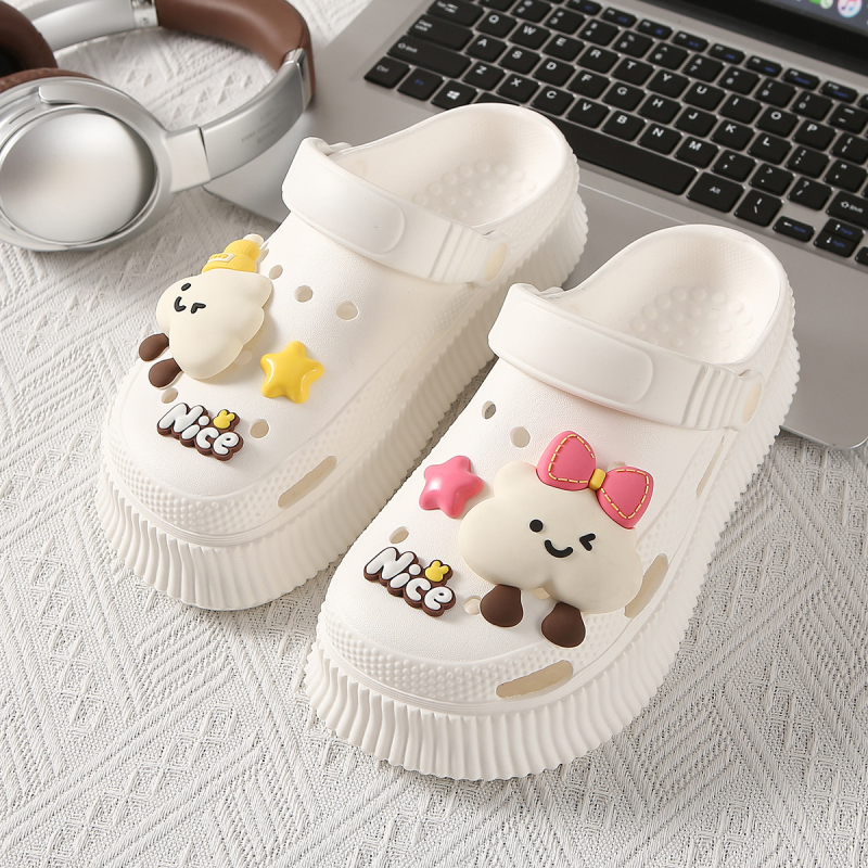 Otklonjivi ukras za cipele s rupicama Crocs stila – DIY privjesak s motivom „Cute Cloud Man“, model 001, pogodan za casual cipele, papuče, sve sezone.