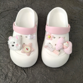 Crocs аксесоари за обувки – комплект цветя за Crocs, анимационни цветчета, закопчалка, сладък стил, модел Gadgets, лято