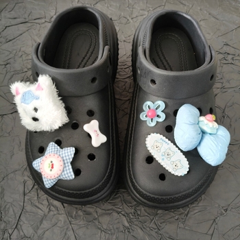 Crocs аксесоари за обувки – комплект цветя за Crocs, анимационни цветчета, закопчалка, сладък стил, модел Gadgets, лято