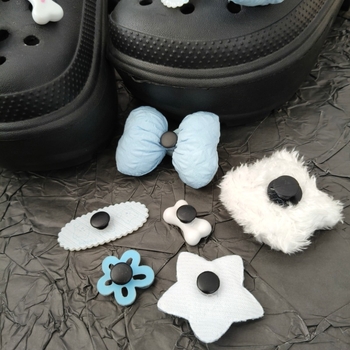 Crocs аксесоари за обувки – комплект цветя за Crocs, анимационни цветчета, закопчалка, сладък стил, модел Gadgets, лято