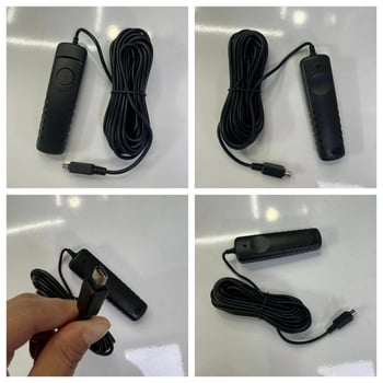 Kabel za daljinsko upravljanje zatvaračem kamere – Modeli RS-60E3, 80N3, MC-DC2, MC-30, RM-VPR1, RM-UC1; Materijal: guma; Maksimalno opterećenje: više od 10 kg; Težina: 50 g