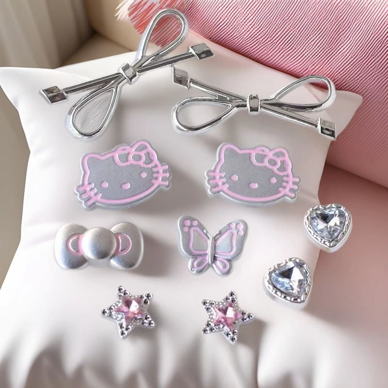 Crocs аксесоари: разглобяема катарама и украса във форма на цвете, анимационен стил, за сандали, ежедневни обувки, работни обувки и чехли