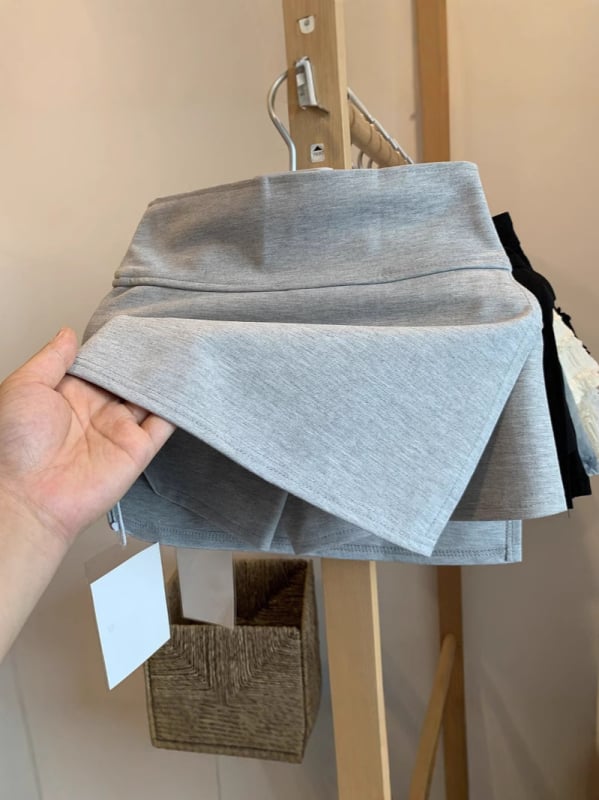 Split joga skort za žene, visokim strukom, za sve sezone, A-linija, poliester/elastan, svjež i sladak stil