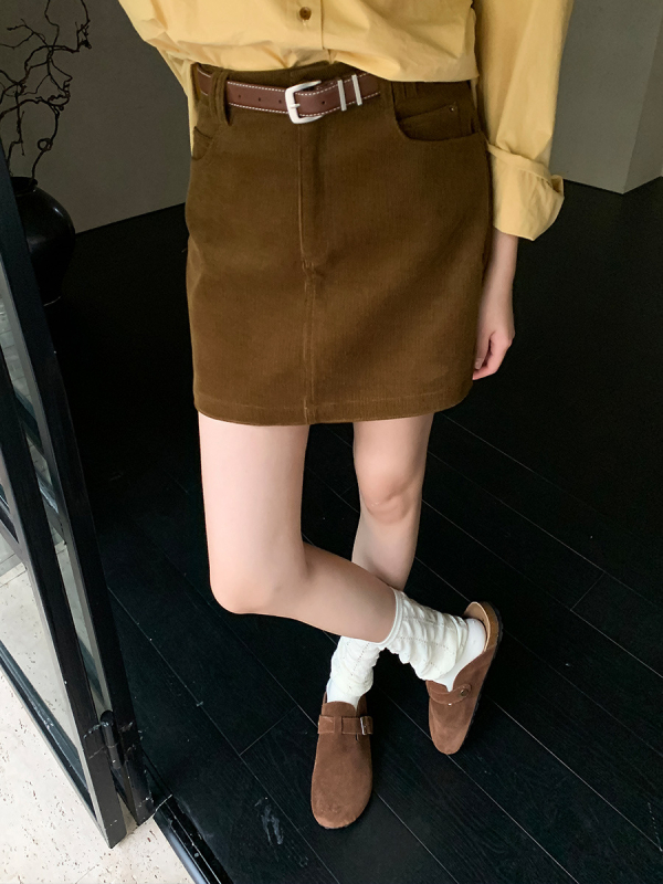 A-linijska kratka suknja, korejski stil, jedinstven uzorak, 80–90% pamuka
