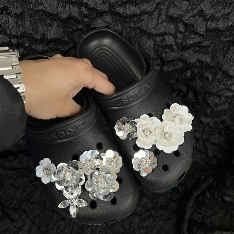 Обувна цветна украса с отделяща се акрилна пеперуда и копче, модел №24; подходяща за спортни обувки, кожени обувки, ботуши, сандали, ежедневни и работни обувки; стил: обувна закопчалка, ретро