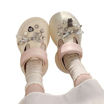 Cataramă detașabilă pentru pantofi, cu cristale, decor floral pentru încălțăminte casual, papuci și Crocs, model în formă de I, pentru toate anotimpurile