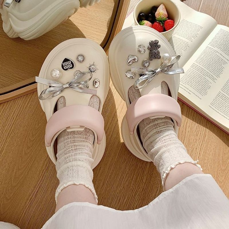 Cataramă detașabilă pentru pantofi, cu cristale, decor floral pentru încălțăminte casual, papuci și Crocs, model în formă de I, pentru toate anotimpurile