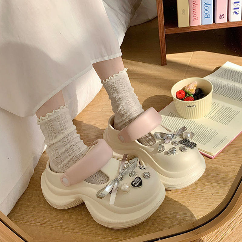 Cataramă detașabilă pentru pantofi, cu cristale, decor floral pentru încălțăminte casual, papuci și Crocs, model în formă de I, pentru toate anotimpurile