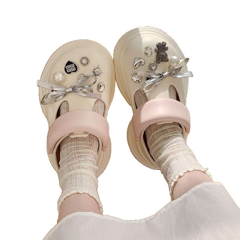 Cataramă detașabilă pentru pantofi, cu cristale, decor floral pentru încălțăminte casual, papuci și Crocs, model în formă de I, pentru toate anotimpurile