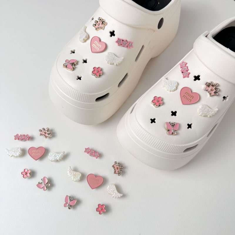 Hole Shoes Flower Buckle — DIY ukrašavanje cipela, model AN0202 Girly Heart, stil Maiden Wind / Sweet Academy