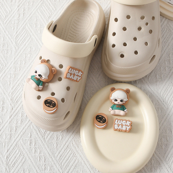 Обувна катарама за DIY обувки с дупки — мечешка тематика, ежедневен стил, подходяща за всички сезони