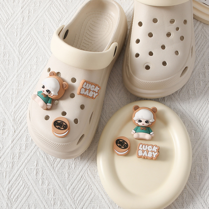 Обувна катарама за DIY обувки с дупки — мечешка тематика, ежедневен стил, подходяща за всички сезони