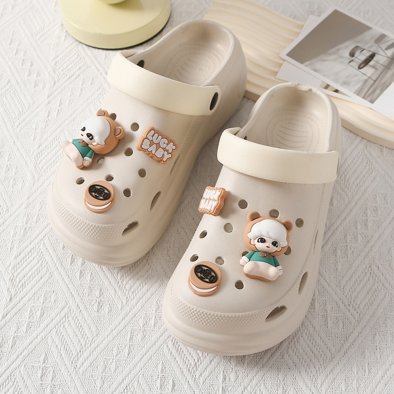 Обувна катарама за DIY обувки с дупки — мечешка тематика, ежедневен стил, подходяща за всички сезони