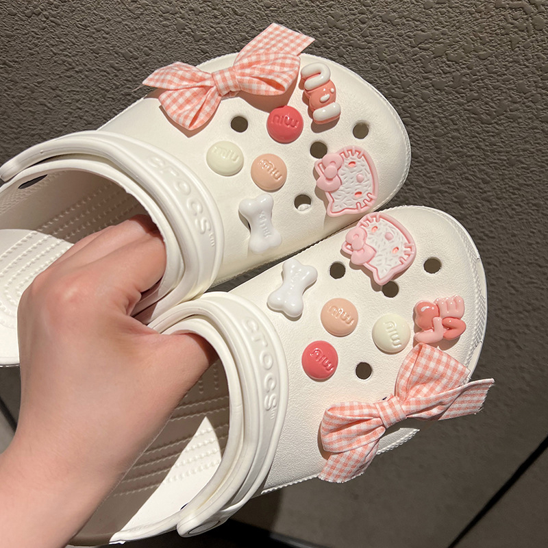 Dodaci za cipele s motivom mačke, platnena mašna, DIY kopče za cipele, uklonjive dekorativne kopče, set cvjetnih ukrasa za cipele