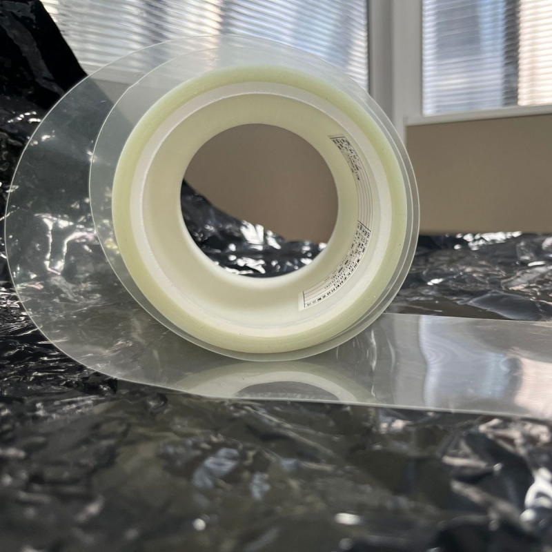PET лента за рязане на вафери и стъкло – пиролитен филм, UV намаляване, висока вискозност – дебелина 0.18 мм, краткотрайна 130°C, дълготрайна 80°C