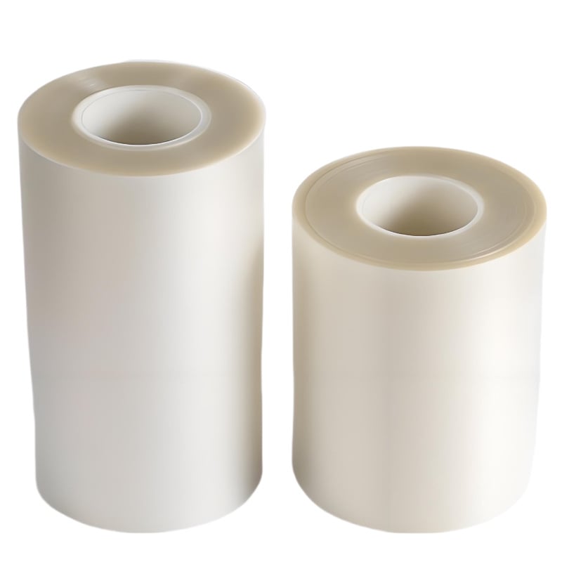 PET лента за рязане на вафери и стъкло – пиролитен филм, UV намаляване, висока вискозност – дебелина 0.18 мм, краткотрайна 130°C, дълготрайна 80°C
