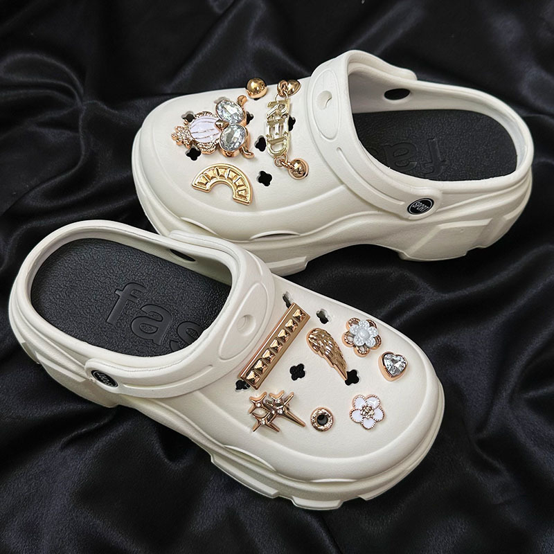 Alo077 Crocs 11-dijelni set ukrasnih kopčica za cipele s motivom sove s krilima, kristali, ABS i akril