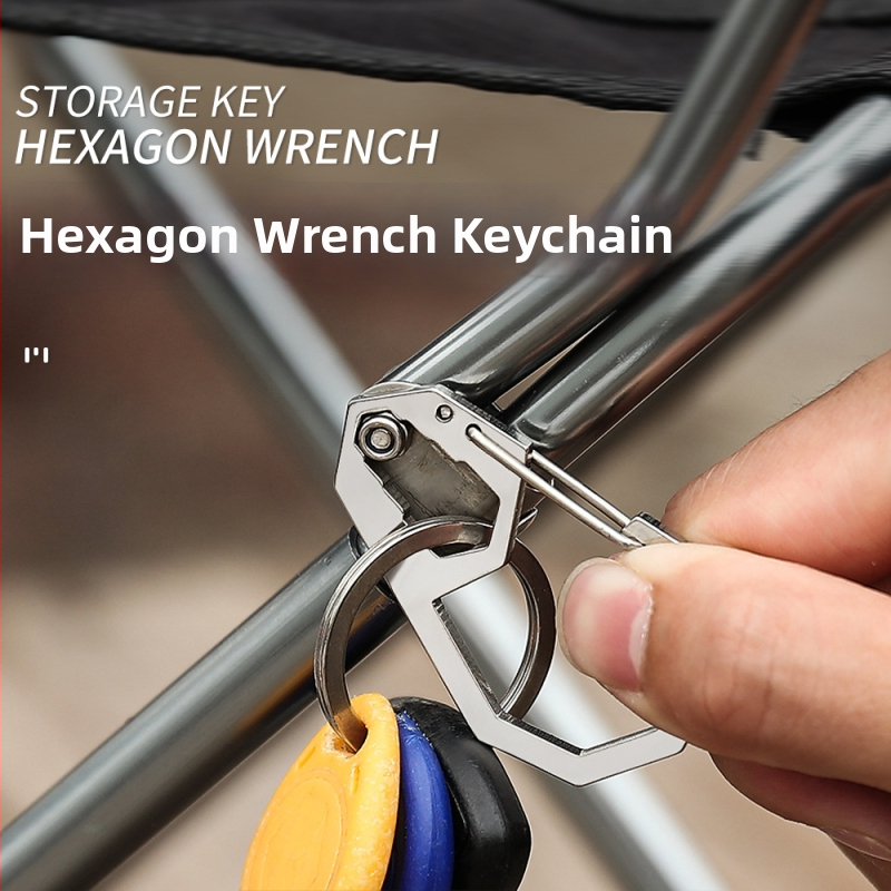 X-TOOLS Karabínový prívesok z nerezu, oktagonálny tvar, rýchlo uvoľňovací háčik, viacúčelový, nosnosť 20