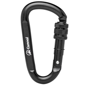 Kanle D-tip karabiner od karbonskog čelika s zaključavanjem, za vanjsko penjanje, nosivost 30 kN