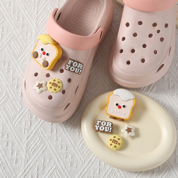 Cipele kopče — uklonjive DIY dekor, stil Cute Butter Toast, pogodna za casual cipele, papuče i druge, za sve sezone