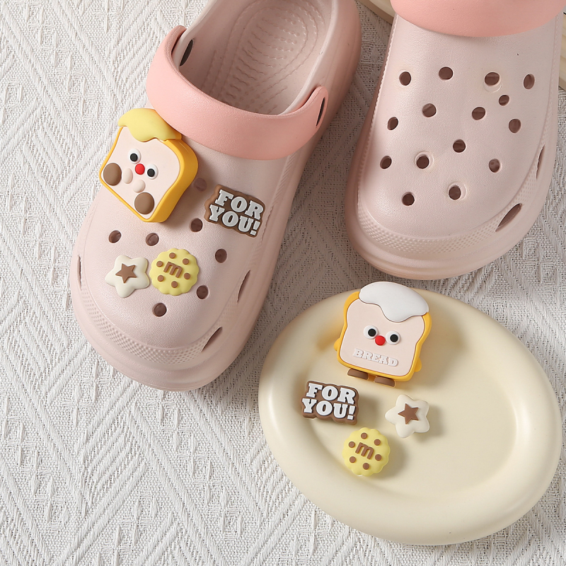 Cipele kopče — uklonjive DIY dekor, stil Cute Butter Toast, pogodna za casual cipele, papuče i druge, za sve sezone