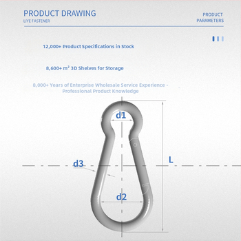 Nerđajući čelik karabiner u obliku tikve, nosivost 300 kg