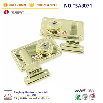 Pravougaoni brava za prtljagu 8071 – tijelo od cinkovog legura, 150 g, otisak logotipa