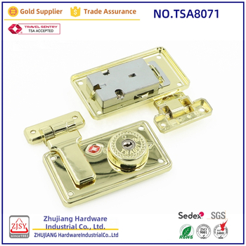 Pravougaoni brava za prtljagu 8071 – tijelo od cinkovog legura, 150 g, otisak logotipa