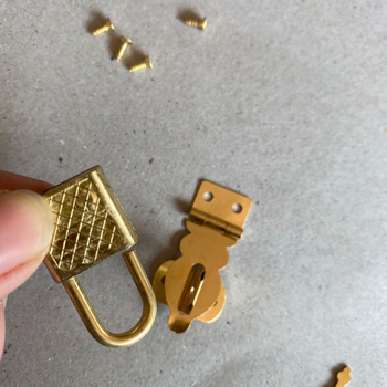 Σετ κλειδαριάς για κουτί κοσμημάτων: χαλκός κλειδαριά κουτιού, λουκέτο από κράμα ψευδάργύρου, με κλειδί