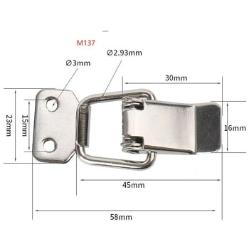 Flat mouth lock (Materijal: nehrđajući čelik / niklirano željezo; Model: M119 / M137; Specifikacije: M-119 niklirano željezo; M-119 304 nehrđajući čelik; M-137 304 nehrđajući čelik; Kod proizvoda: M119/M137)