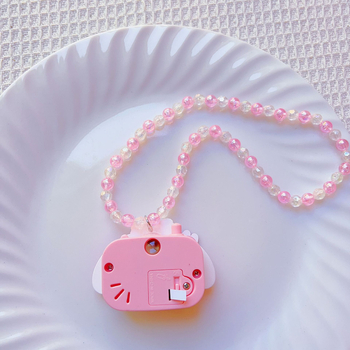 Vaikams skirti karikatūrų karoliai su akrilo pakabuku, rankų darbo, rutulinė grandinė