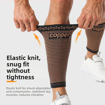 Kompresijski čar za list s anti-slip pleteninom, elastična tkanina, bakrovom sadržajem, za trčanje i sport