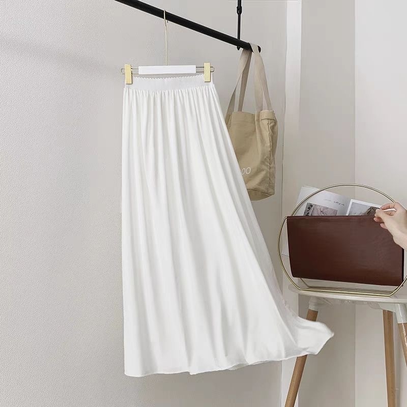 Hanfu donja suknja s protukliznom podstavom, unutarnja chiffon midi suknja, slojevite trake, svestrana baza suknja