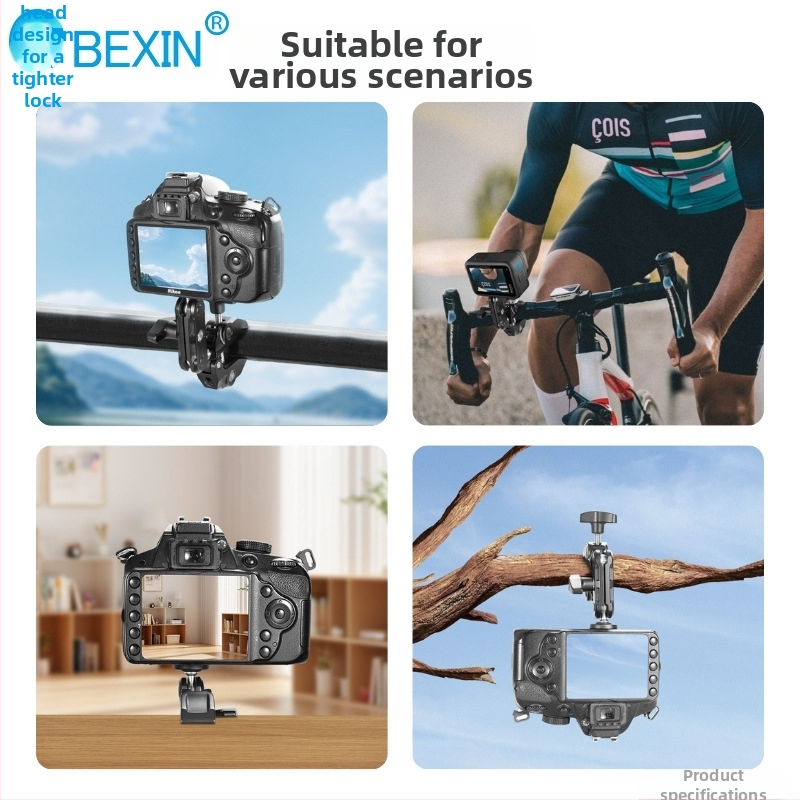 DSLR Κλιπ Crab Claw για Κάμερα – Κράμα Αλουμινίου, μέγιστο φορτίο 1,5 kg, βάρος 179 g, μοντέλο Wn-60s, εξάρτημα στήριξης φωτογραφίας με γιμπαλ