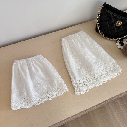 Čipkasta slojevita slip suknja za žene, jesen-zima, elastični pojas, zaštita od prozirnosti, kratka suknja