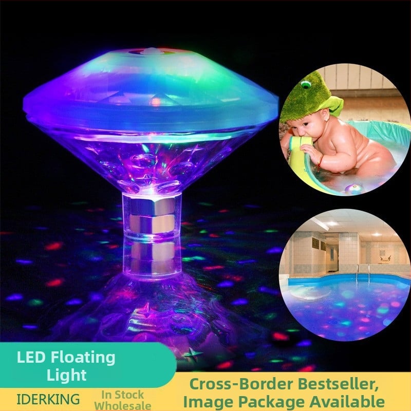 LED vodotesné plávajúce svetlo do bazéna v diamantovom štýle, model SL-011, ABS plášť, IP67, tlačidkové ovládanie