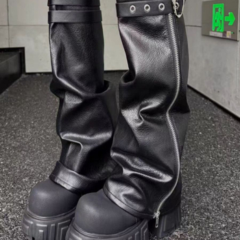 PU kožne navlake za čizme, čvrsti zatvarač, iznad koljena, visok tubus, UV zaštita