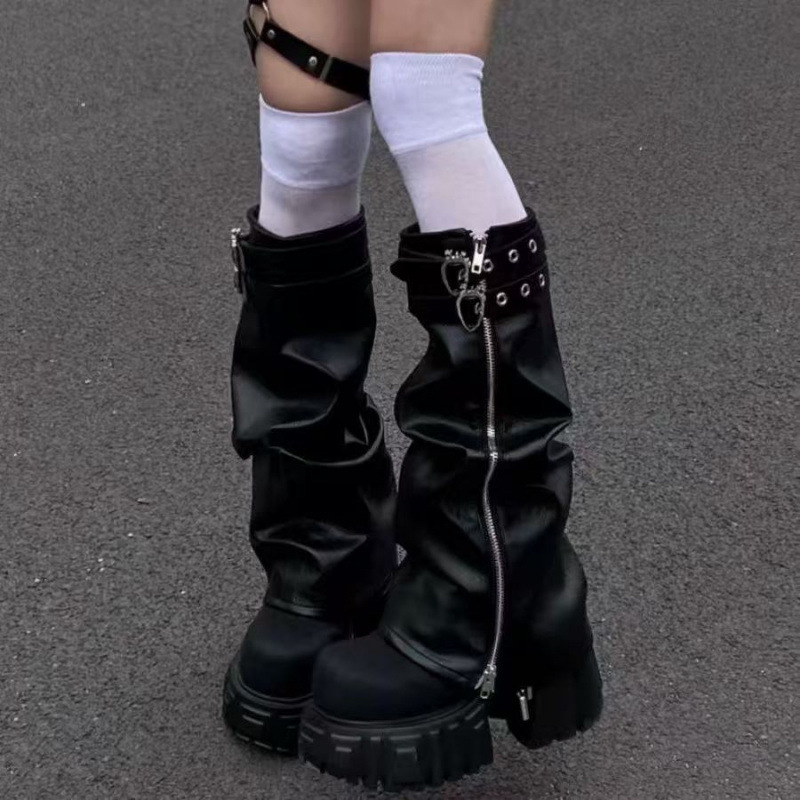 PU kožne navlake za čizme, čvrsti zatvarač, iznad koljena, visok tubus, UV zaštita