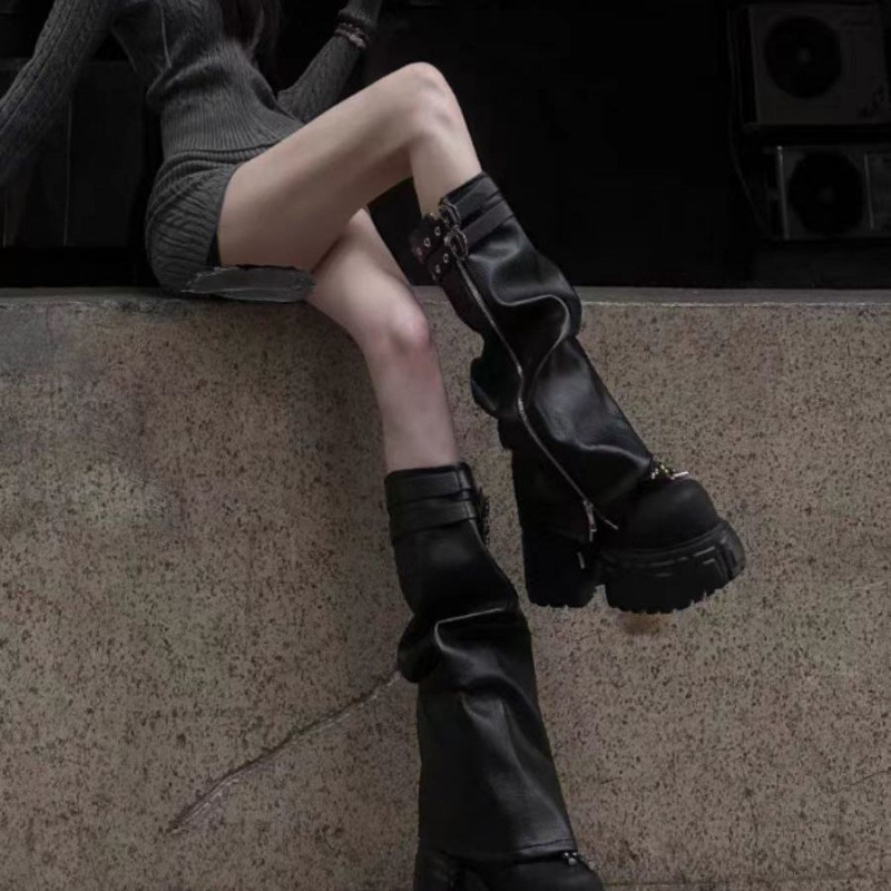 PU kožne navlake za čizme, čvrsti zatvarač, iznad koljena, visok tubus, UV zaštita