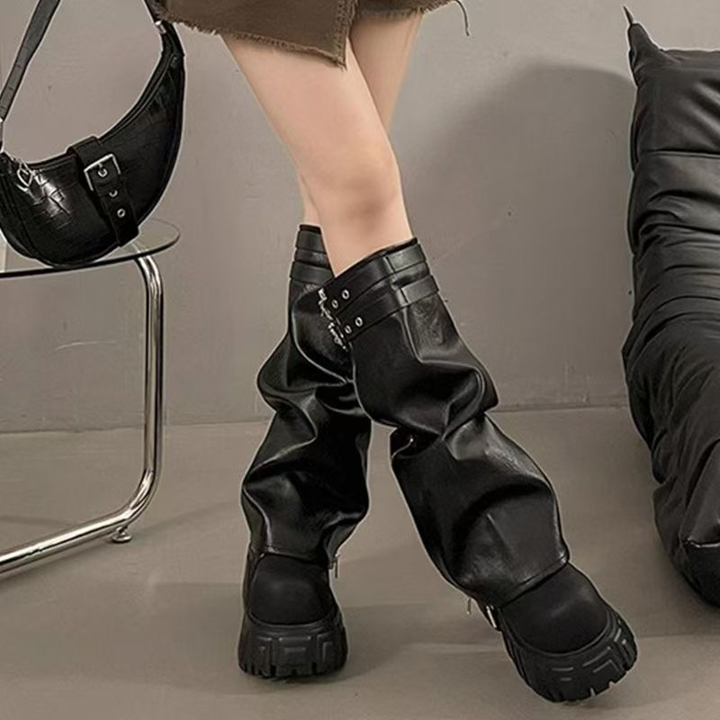 PU kožne navlake za čizme, čvrsti zatvarač, iznad koljena, visok tubus, UV zaštita