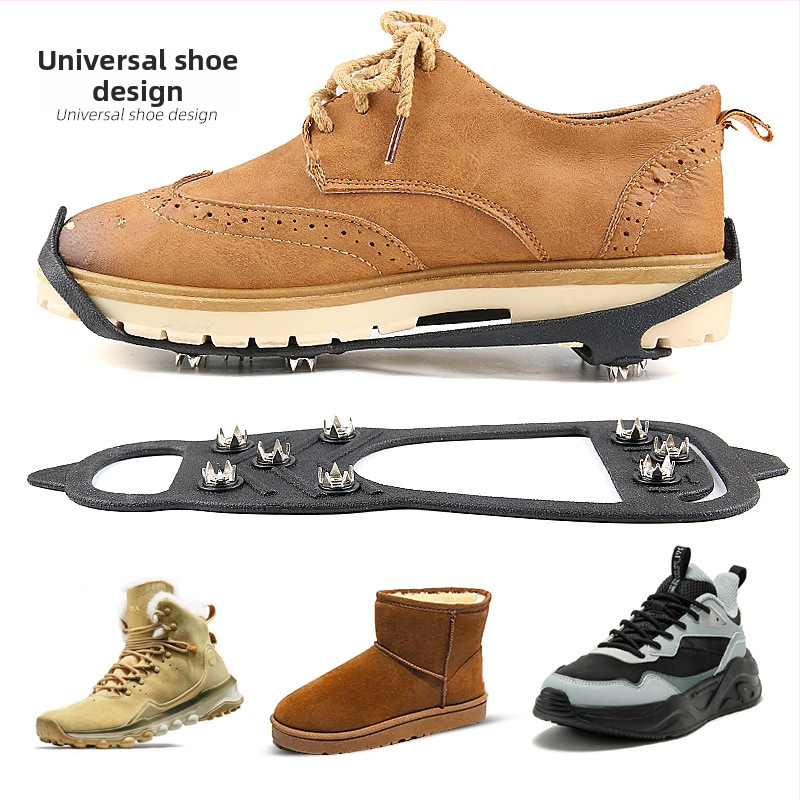 8-zubový protišmykový návlek na topánky na zimu na ľade a snehu; ľahko sa nasadzuje a sťahuje. Model 011, Feet Enlightenment (Materiál: TPE a kov; Štýl: protišmykový, bežné nosenie)