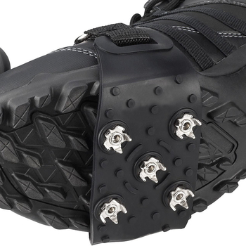 Protuklizna navlaka za cipele s 5‑zubnim krampovima, gumena, 1 par, Easy buckle