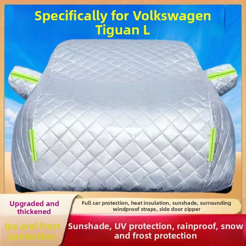 Tiguan L autóponyva, Oxford anyag, nap- és esővédelem, hőszigetelés, fagy és hó elleni védelem