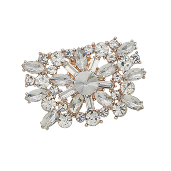 Kopča za cipele s odvojivim rhinestones cvjetovima, model S0051; Akane Ornament Realm; prirodna koža; pogodna za širok raspon cipela.