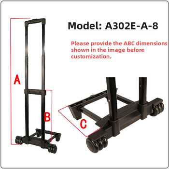 Hliníková ťahová tyč pre batožinu – Huiqiao, určená pre cestovné kufre, skrinky s náradím, prístrojové púzdra, kozmetické tašky a školské tašky