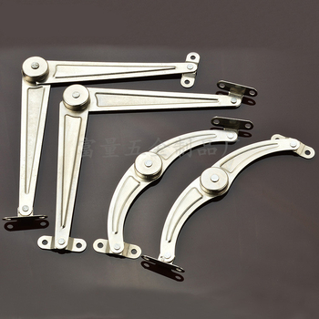 Rozsdamentes acélból készült szekrény-támasztó rúd, modell 512, bútorokhoz és hosszú dob támogatásához — modern, letisztult stílus; elektroplakolás, nikkelezés, stancolás, öntés