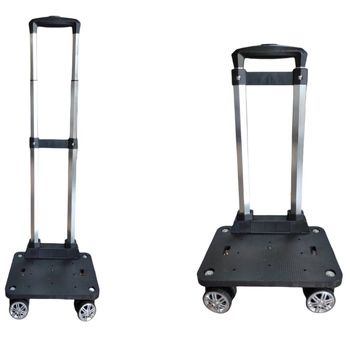 Алуминиева багажна количка с телескопична дръжка и въртящи се колела (Пролет 2023)